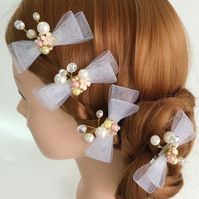  Acrylic / Rhinestone / Alloy Flowers / Hair Clip with 1 Wedding / Special Occasion / Casual Headpiece