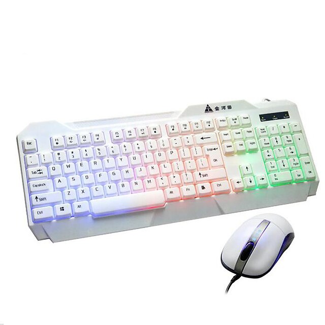  hvid baggrundsbelysning spil tastaturkablet tastatur eller mus desktop glød jakkesæt