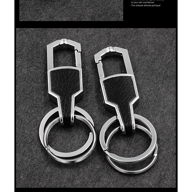  Leather Key Chain High - End Automotive Key Ring Metal Leather Key Ring