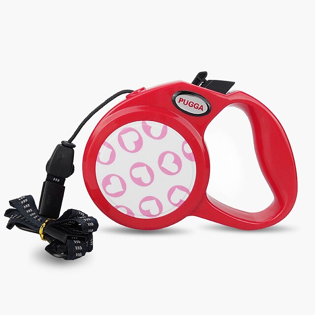  Dog Leash Adjustable / Retractable Cartoon Nylon Gray / Red / Pink