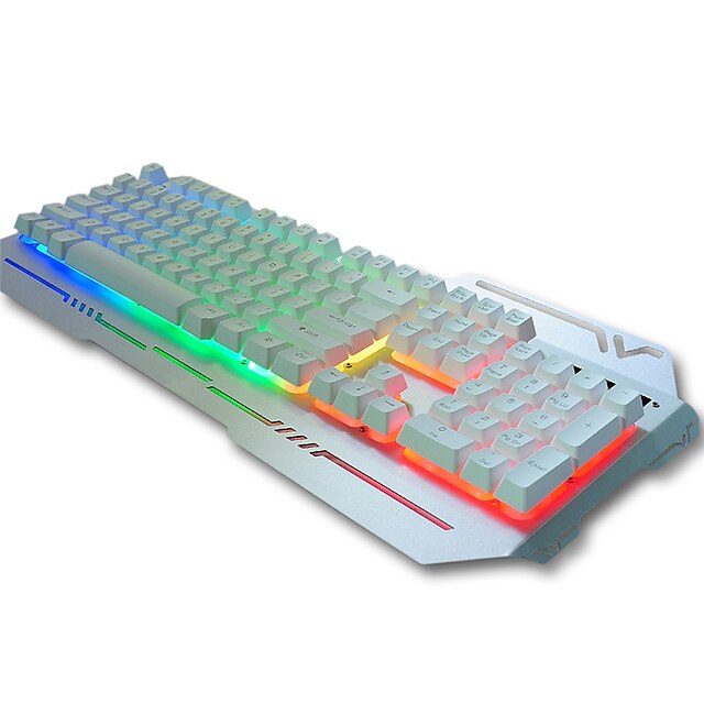  USB Gaming tastatur ergonomisk tastatur Multimedia tastatur mekanisk tastatur USB svart aksen Multi farge baklys
