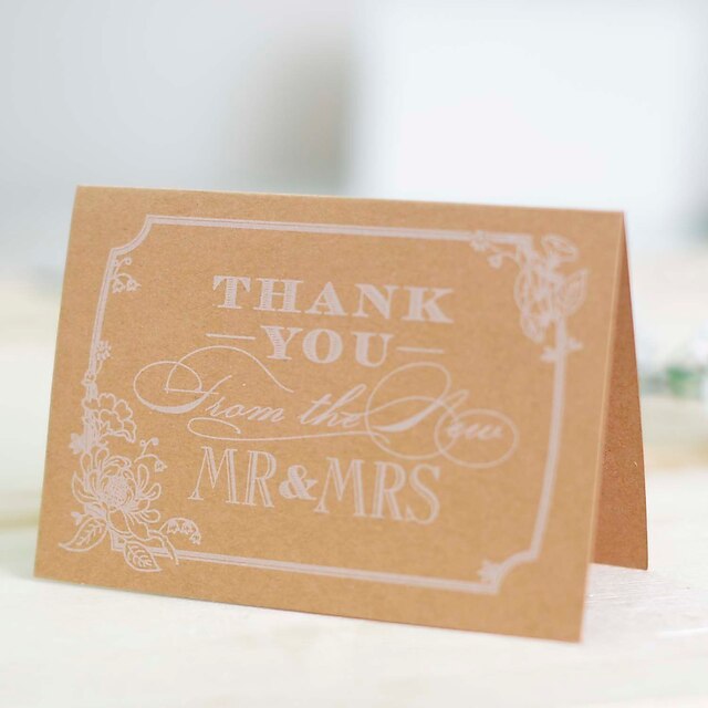  折本式 結婚式の招待状 招待状カード / サンキューカード / カード ビンテージ コートボール紙