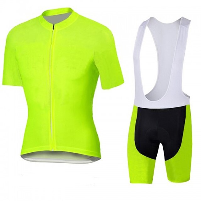  Maglia con salopette corta da ciclismo Per uomo Maniche corte Bicicletta Set di vestitiAsciugatura rapida Design anatomico Zip anteriore