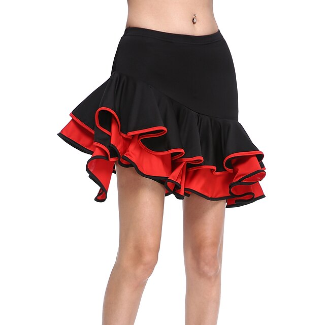 Latin Dance Skirt Women's Training Viscose Natural Skirt / Ballroom