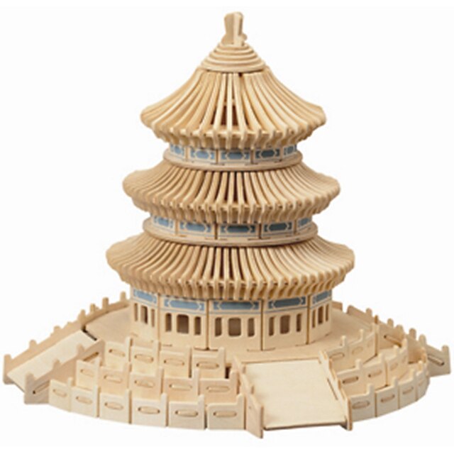  ウッドパズル 中国建造物 天国の寺院 プロフェッショナルレベル 木製 1 pcs 子供用 男の子 女の子 おもちゃ ギフト