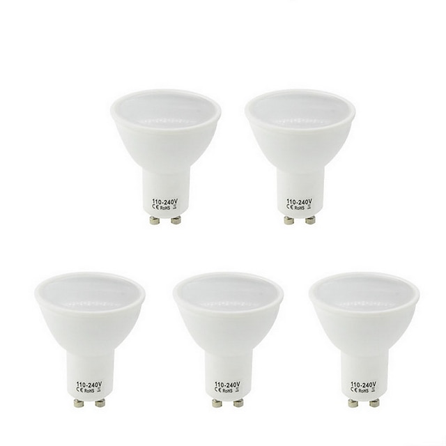  5pcs 5.5W 250lm GU10 LED Spotlight MR16 21 LED Beads SMD 2835 Warm White Cold White Natural White 100-240V 85-265V