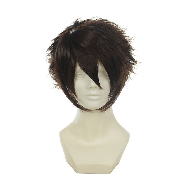  Cosplay Costume Wig Synthetic Wig Straight Straight Wig Dark Brown Synthetic Hair Women's Brown