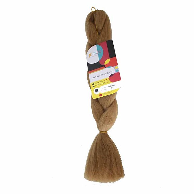  Jumbo-Zöpfe Haarzöpfe Sonstiges 45cm 100 % Kanekalon-Haar Rotblond Geflochtenes Haar Haarverlängerungen
