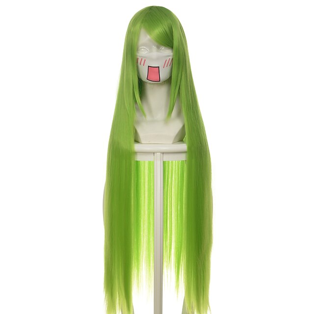  Synthetic Wig Cosplay Wig Straight Straight Wig Long Very Long Green Synthetic Hair Women's Green