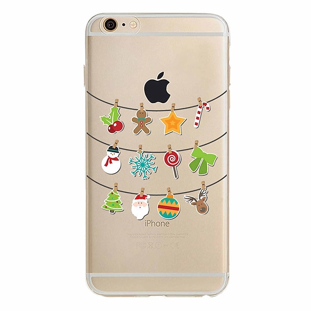  ケース 用途 iPhone 7 / iPhone 7 Plus / iPhone 6s Plus iPhone X / iPhone 8 Plus / iPhone 7 超薄型 / パターン バックカバー クリスマス ソフト TPU のために iPhone X / iPhone 8 Plus / iPhone 8