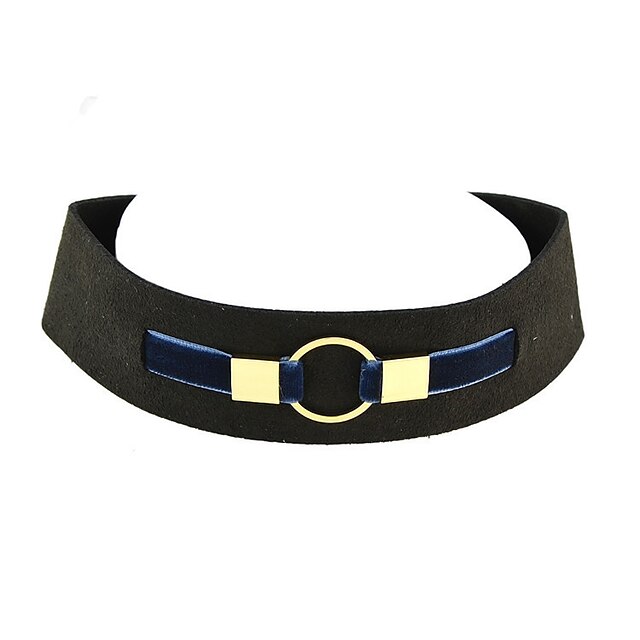  Women's Choker Necklace Punk Leather Black Red Blue 34.5 cm Necklace Jewelry For Daily Casual Sports