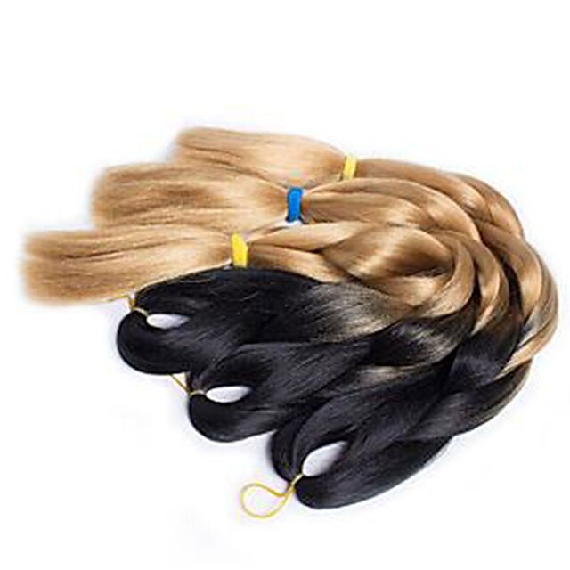  Crochê / Havana Cabelo Ombre para Extensão 100% cabelo kanekalon Tranças Jumbo Tranças de cabelo Longo