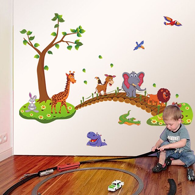  Decorative Wall Stickers - Plane Wall Stickers Animals / Fashion / Cartoon Living Room / Bedroom / Study Room / Office / Removable