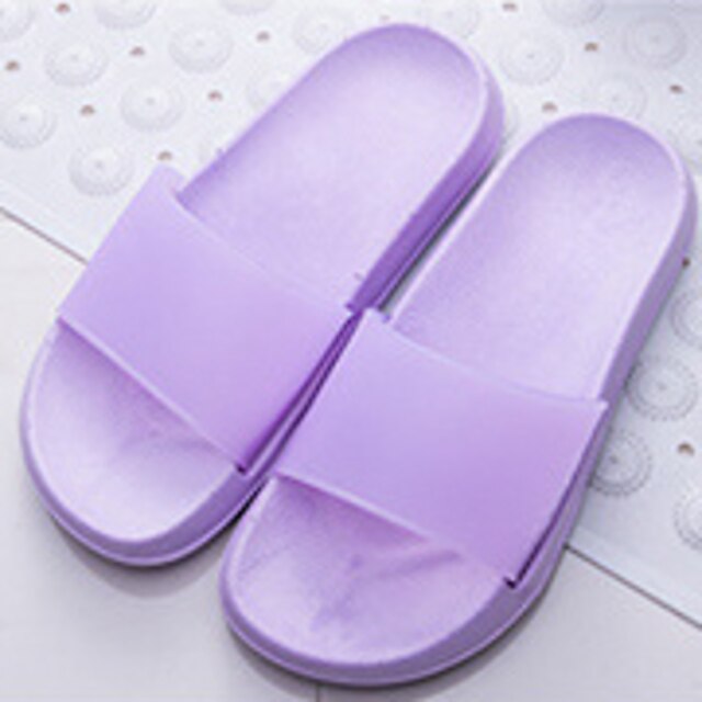  Unisex Slippers & Flip-Flops Summer Slingback PVC Casual Flat Heel Others Black / Blue / Pink / Purple / Coral Others