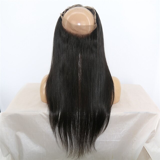  Human Hair Wig style Straight 360 Frontal Wig 130% Density Natural Hairline African American Wig 100% Hand Tied Women's Short Medium Length Long Human Hair Lace Wig