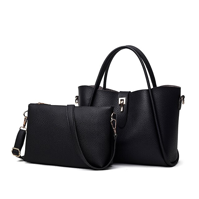  女性用 PU バッグセット ソリッド 2個の財布セット ブラック / レッド / グレー