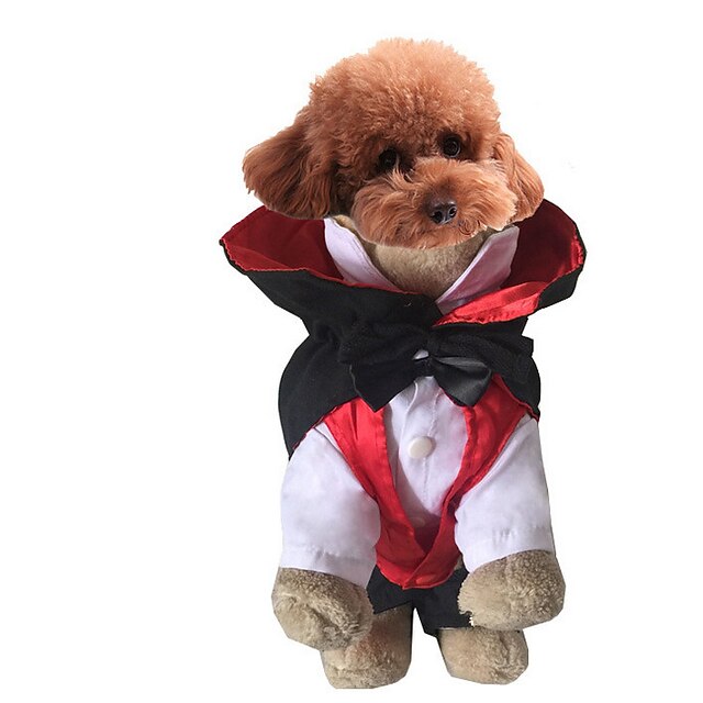  Pes Kostýmy Angel & Devil cosplay Zima Oblečení pro psy Oblečení pro štěňata Oblečení pro psy Červená Kostým pro dívku a chlapce Bavlna XS S M L XL