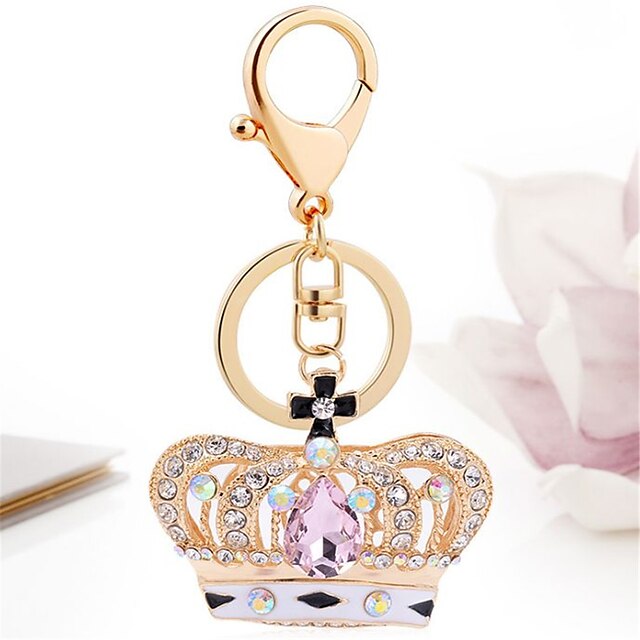  Crystal Crown Pendant Automobile Key Ring Chain