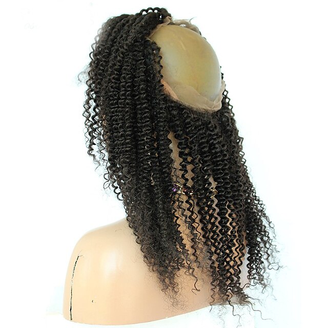  CARA Mongolian Hair 360 Frontal Classic / Kinky Curly Free Part French Lace Human Hair Daily