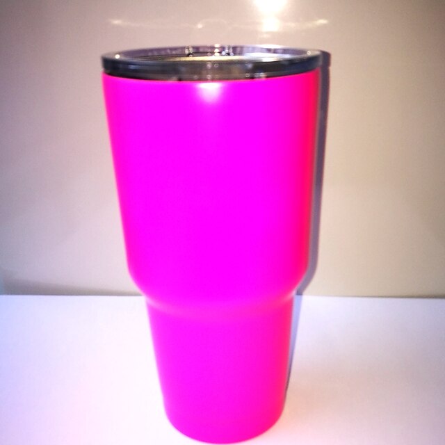  Pink Hot Sale Rambler Coolers Tumbler Stainless Steel Cup Coffee Mug 30OZ