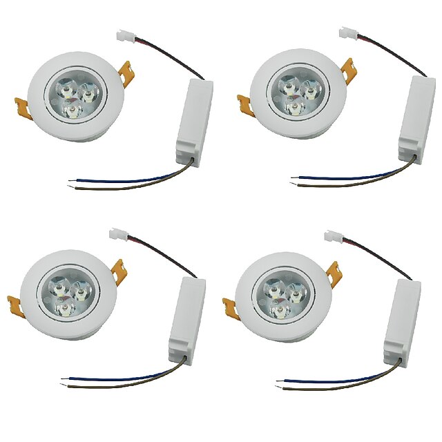  YouOKLight 450 lm 3 LED Dekoratív LED mélysugárzók Meleg fehér / Hideg fehér 100-240 V Otthon / iroda / Gyerekszoba / Konyha / 4 db.