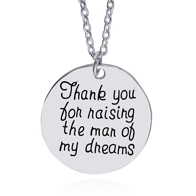  Men's Women's Pendant Necklace Unique Design Inspirational Alloy Silver Necklace Jewelry For Party Daily