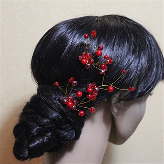  Crystal / Imitation Pearl / Alloy Hair Pin with 1 Wedding / Special Occasion Headpiece