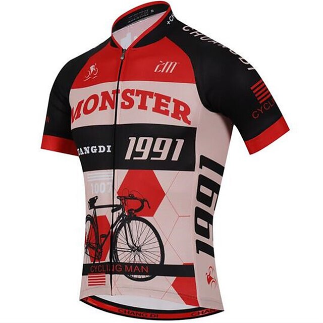  Sports Cycling Jersey Men's  Unisex Short Sleeve BikeBreathable  Quick Dry  Anatomic Design  Ultraviolet Resistant  Front Zipper