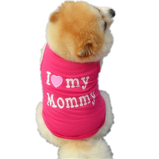  Gato Cachorro Camiseta Colete Roupas de cachorro Carta e Número Fashion Aniversário Férias Casual A prova de Vento Aniversário Inverno Roupas para Cães Roupas de cachorro Roupas de cachorro Preto Rosa