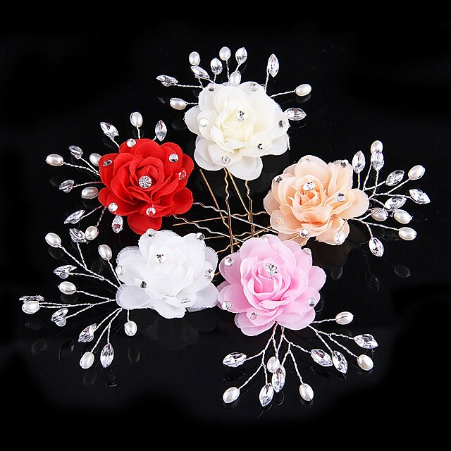  Tulle Fabric Hair Pin Headpiece Wedding Party Elegant Feminine Style