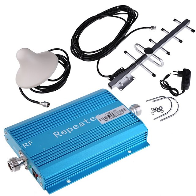  Blue CDMA 850MHz Cell Phone Signal Booster Amplifier with YaGi and Ceiling Antennas Kit