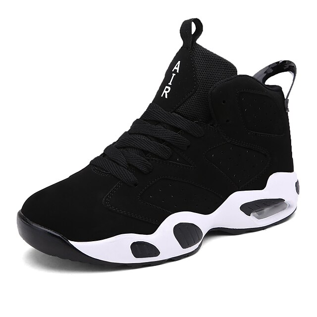  Unisex Shoes Leatherette Spring / Fall Comfort Athletic Shoes Basketball Shoes Flat Heel Black / Black / White / Black / Red