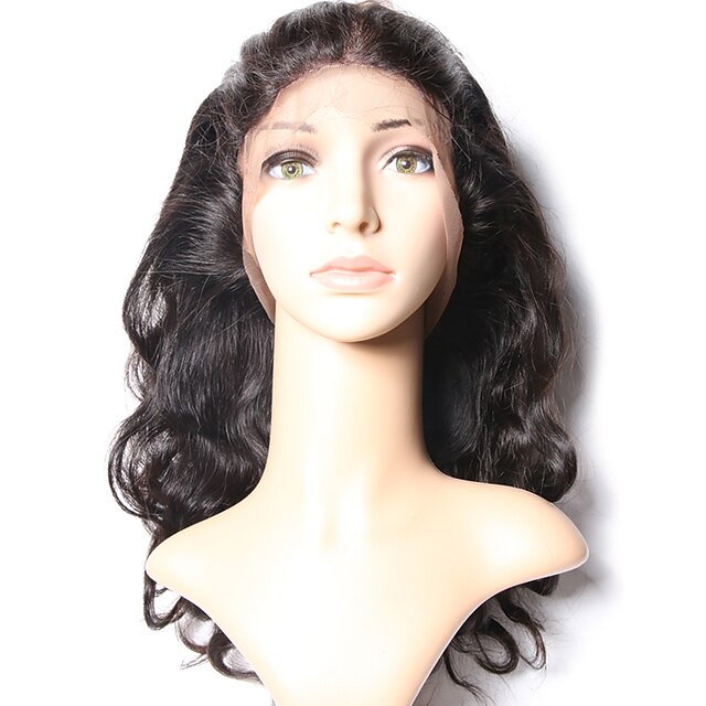  Msbeauty 360 פרונטאלית Body Wave חלק חינם תחרה שווייצרית שיער אנושי עם שיער בייבי / רך יומי