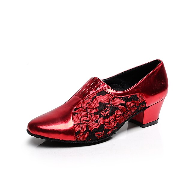  Mujer Zapatos de Baile Latino Sandalia Sintéticos Hebilla Negro / Rojo / Gris oscuro / Entrenamiento / EU39