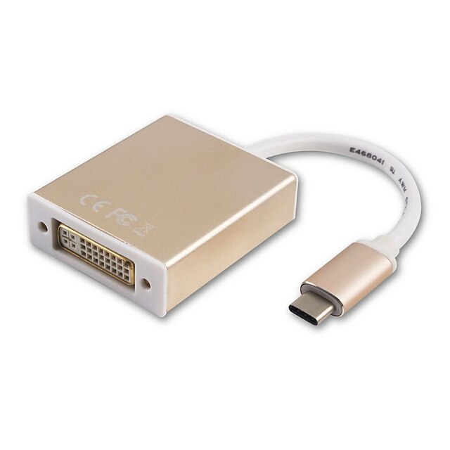  USB 3.1 نوع C USB 3.1 نوع C إلى DVI 0.18m (0.6Ft)