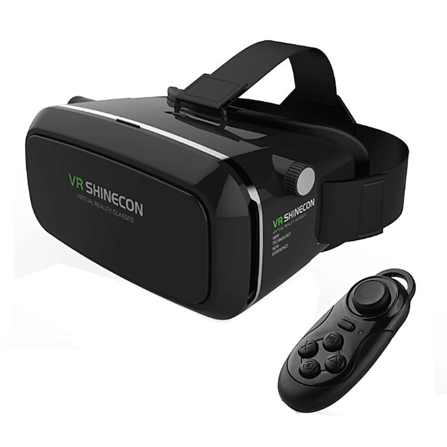  virtuell virkelighet hodesett vr shinecon 3d film spill briller casque tommers smartphone whit remote gamepad