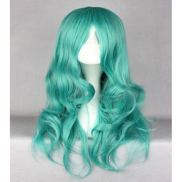  Synthetische Perücken Wellen Wellen Perücke Lang Grün Synthetische Haare Damen Grün hairjoy
