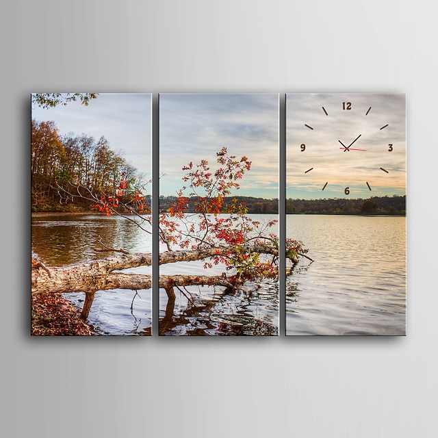  e-home® scenérie na jezeře na plátně 3ks