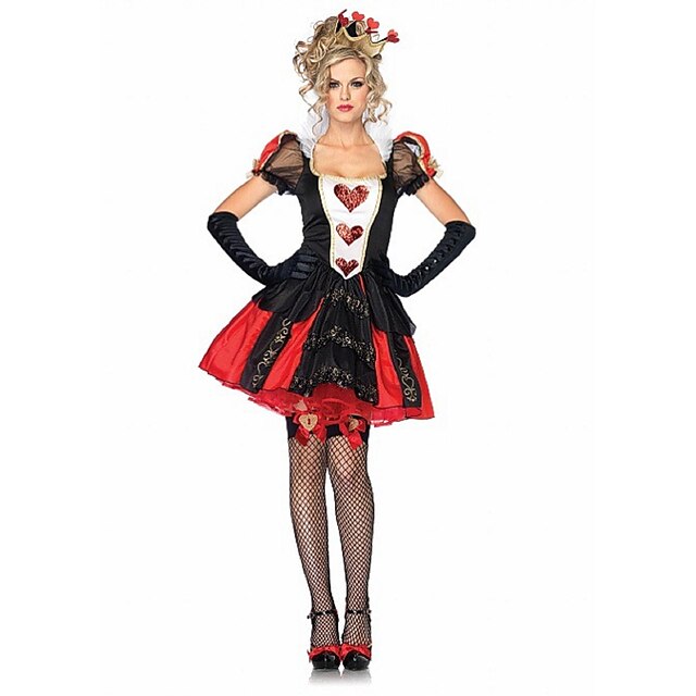  hjerterdronning Cosplay Kostumer Sexy Uniformer Rød Terylene Cosplay-tilbehør Halloween / Karneval