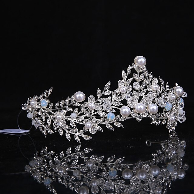  Oäkta pärla / Bergkristall / Legering Crown Tiaras med 1 Bröllop / Speciellt Tillfälle / Ledigt Hårbonad