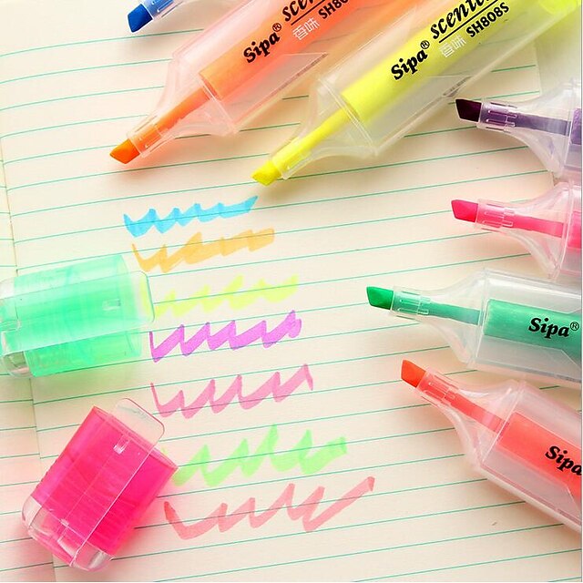  Markers & Highlighters Pen Water Color Pens Pen,Plastic Barrel Ink Colors For School Supplies Office Supplies Pack of