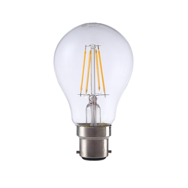 GMY® 5 W LED-glødepærer 400 lm B22 A60(A19) 4 LED perler COB Dekorativ Varm hvit / 1 stk. / RoHs