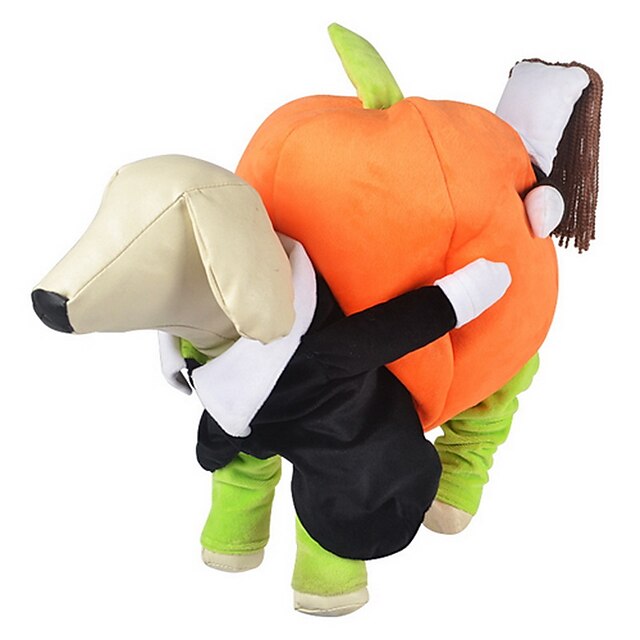  Dog Costume Jumpsuit Dog Clothes Pumpkin Orange Fabric Costume For Spring &  Fall Winter Men's Women's Cosplay Halloween