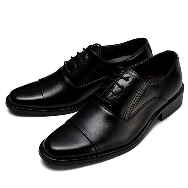  Ανδρικά Τα επίσημα παπούτσια Δέρμα Φθινόπωρο Oxfords Μαύρο / Καφέ / Γάμου / Κορδόνια / Παπούτσια άνεσης