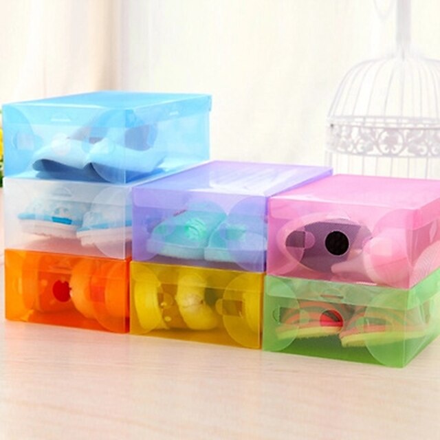  Recycle Shoes crystal storage box. High - quality color dust - proof plastic drawer - type storage box. Home decoration storage