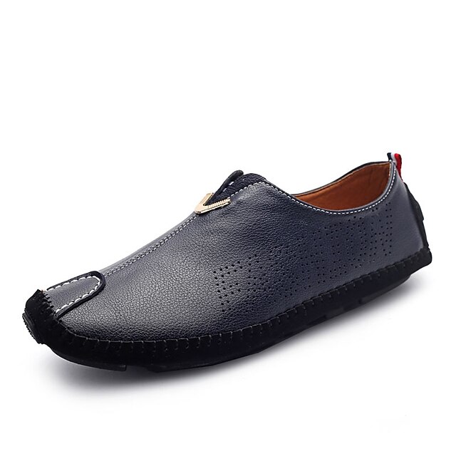  Men's Comfort Loafers PU Spring / Fall Comfort Loafers & Slip-Ons Slip Resistant Orange / Blue / Black