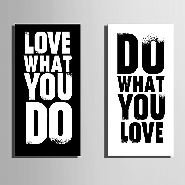  Stretched Canvas Print Words & Quotes Two Panels Vertical Print Wall Decor Home Decoration