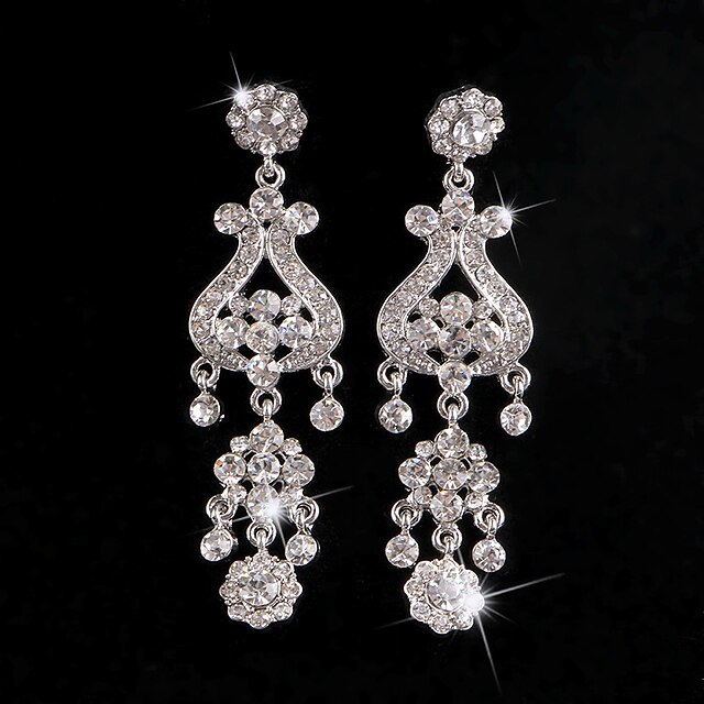  Women's Silver Plated Earrings Jewelry Silver For Wedding Party