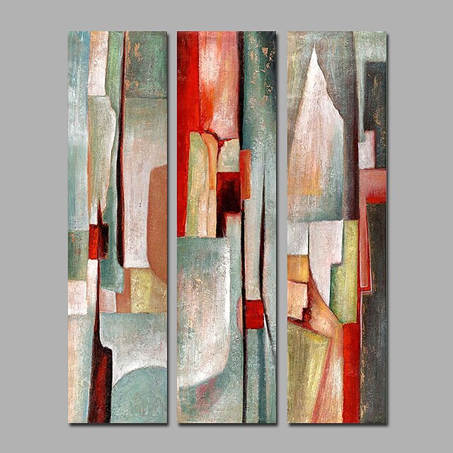  Handgeschilderde Abstract Verticale Panoramic,Modern Drie panelen Canvas Hang-geschilderd olieverfschilderij For Huisdecoratie