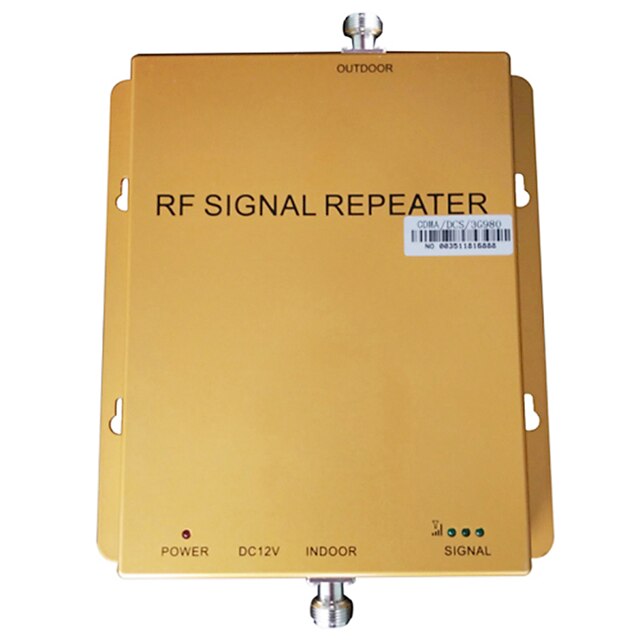  Tri Band Signal Booster CDMA 850MHz DCS 1800MHz WCDMA 2100MHz Three Networks Mobile Phone Booster Coverage 1000m2